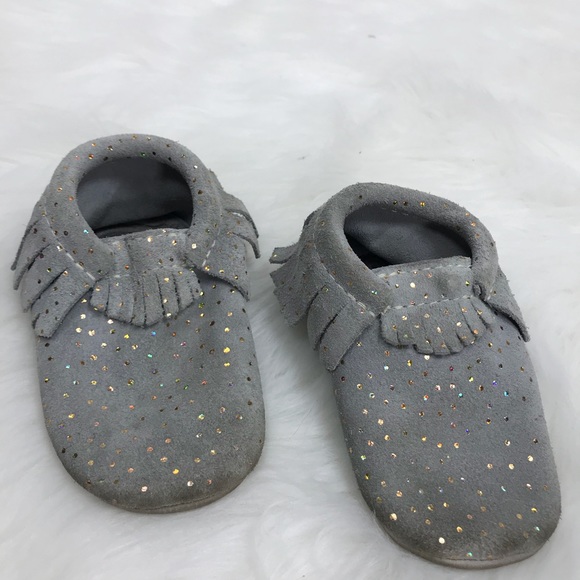 Freshly Picked Gray Gold Confetti Moccasins - Picture 3 of 7